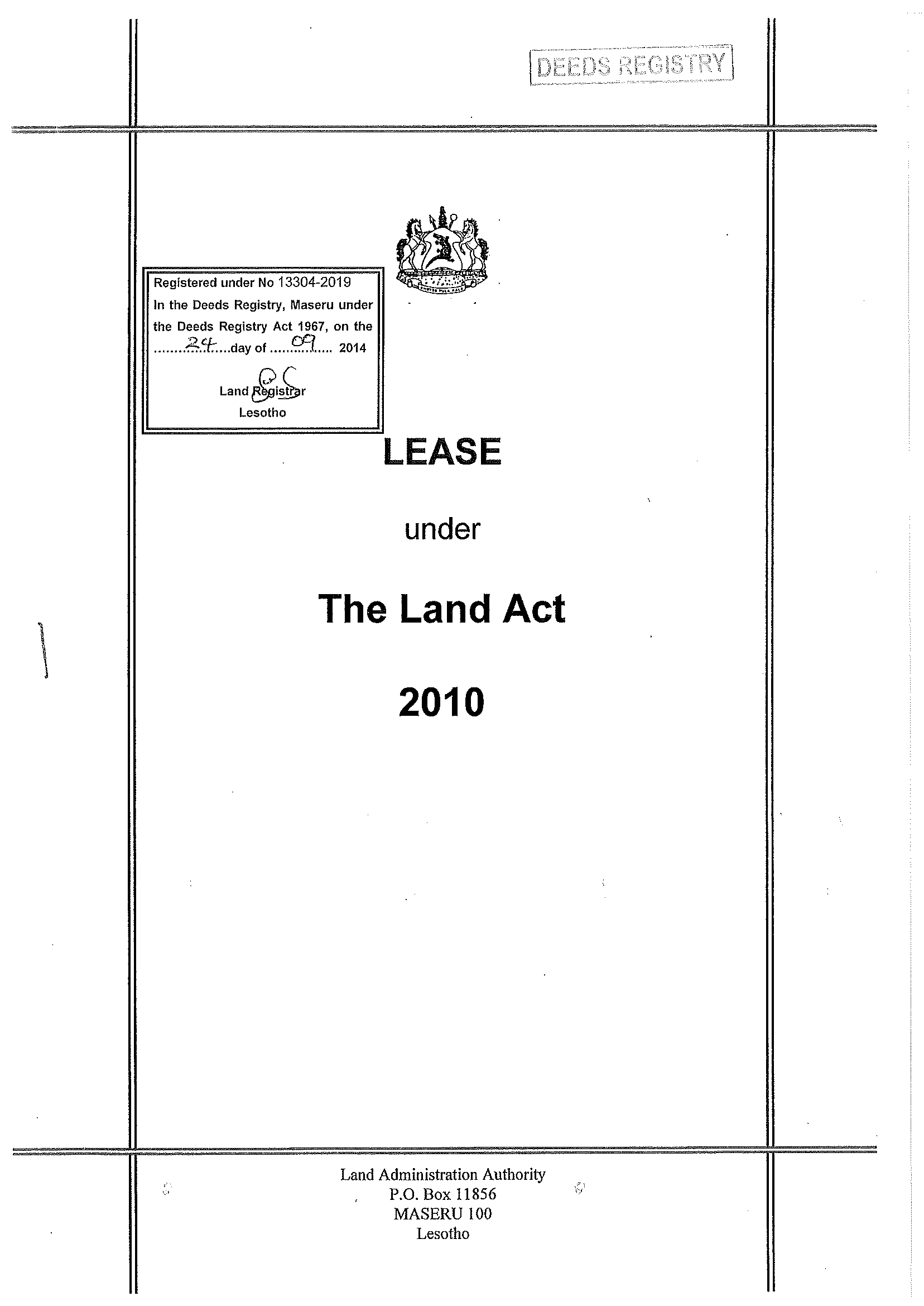 Lesotho land registration lease document land administration equity equality gender joint title equal inheritance land rights