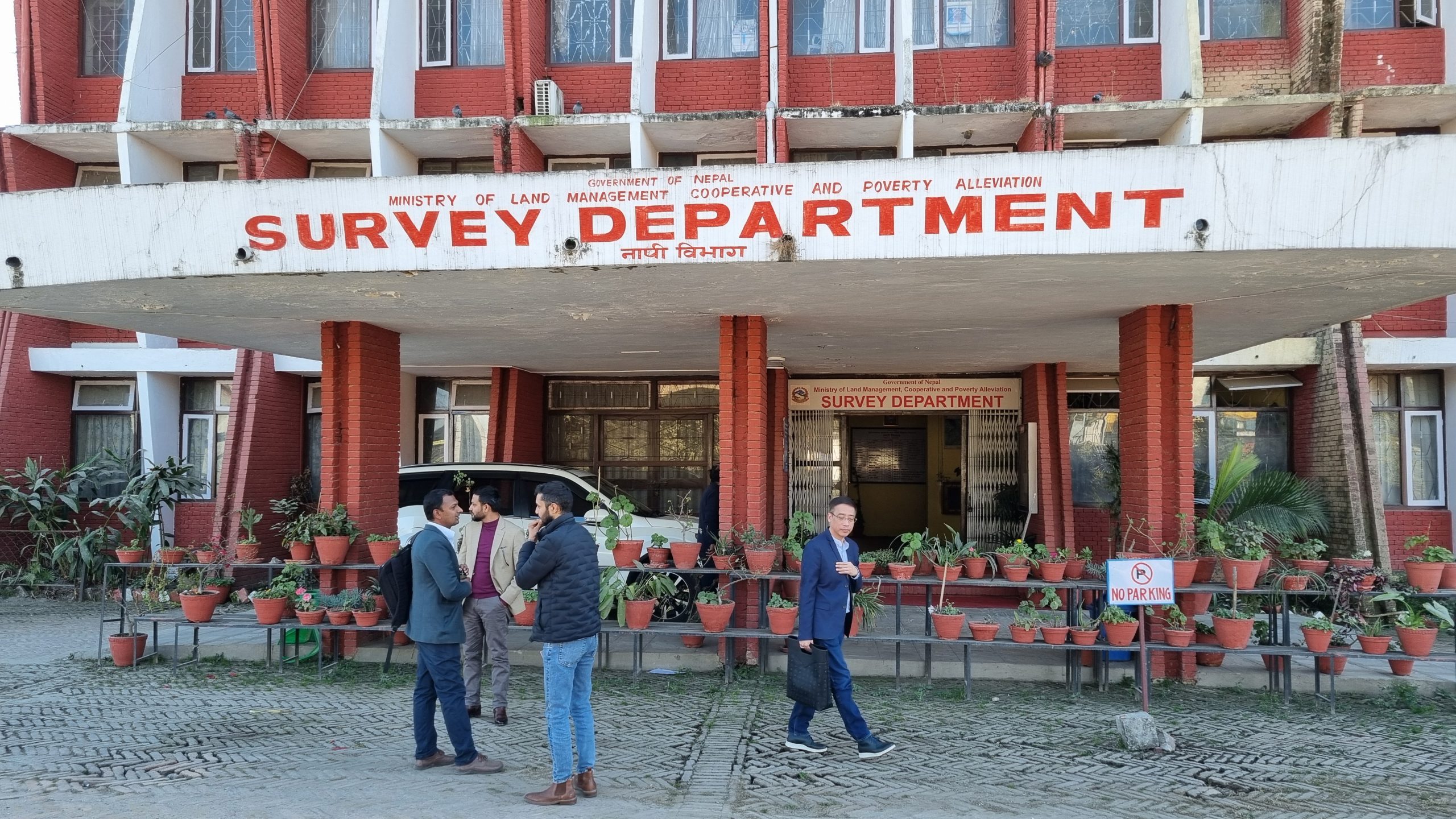 Brian Garcia visiting a Government of Nepal Survey Department, 2025. 