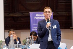 Brian Garcia Nepal Decentralisation and Digitalisation Team Leader speaking at the final validation workshop.