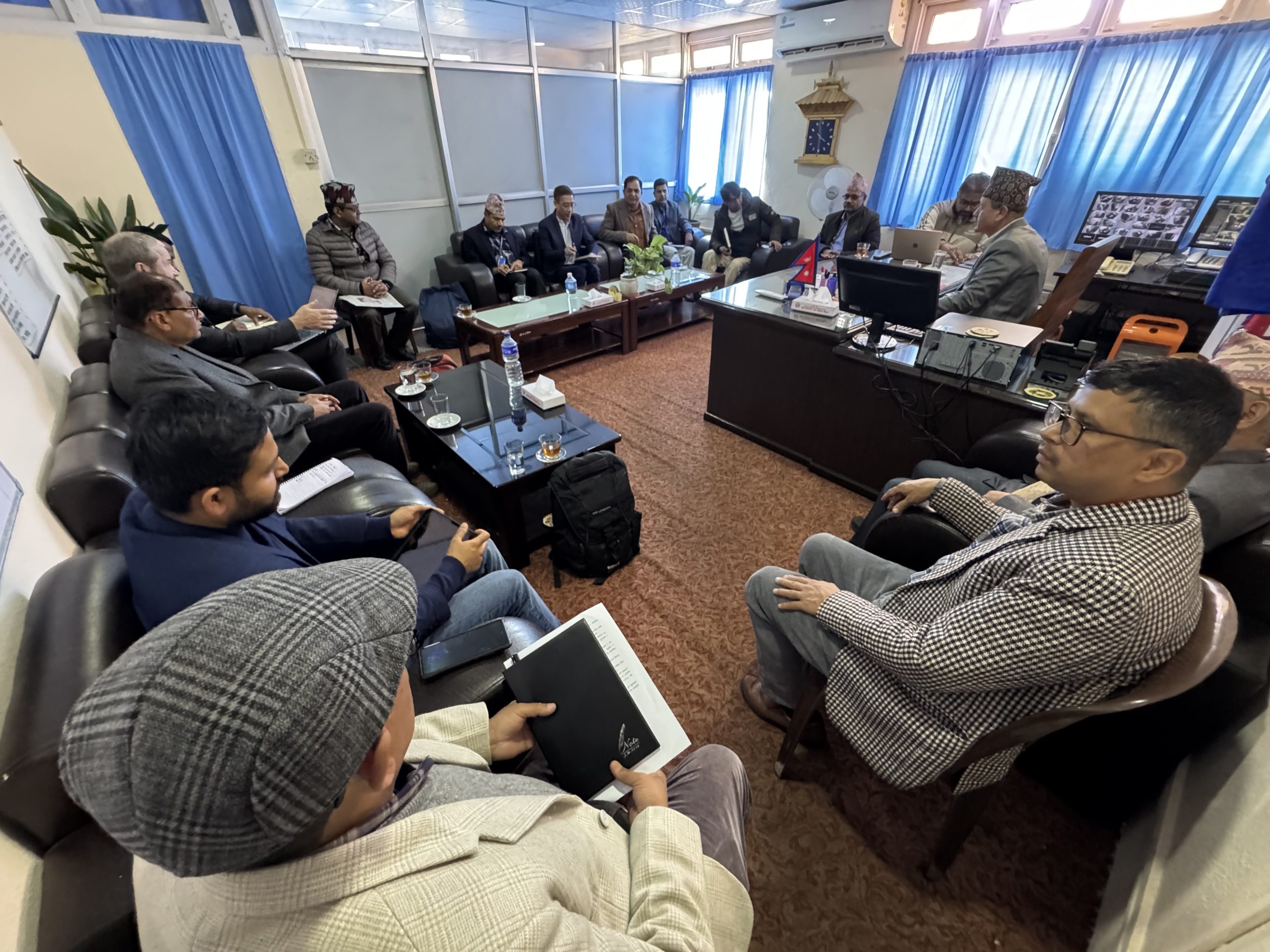 A meeting with the Government of Nepal Department of Land Management and Archive in January 2025. 