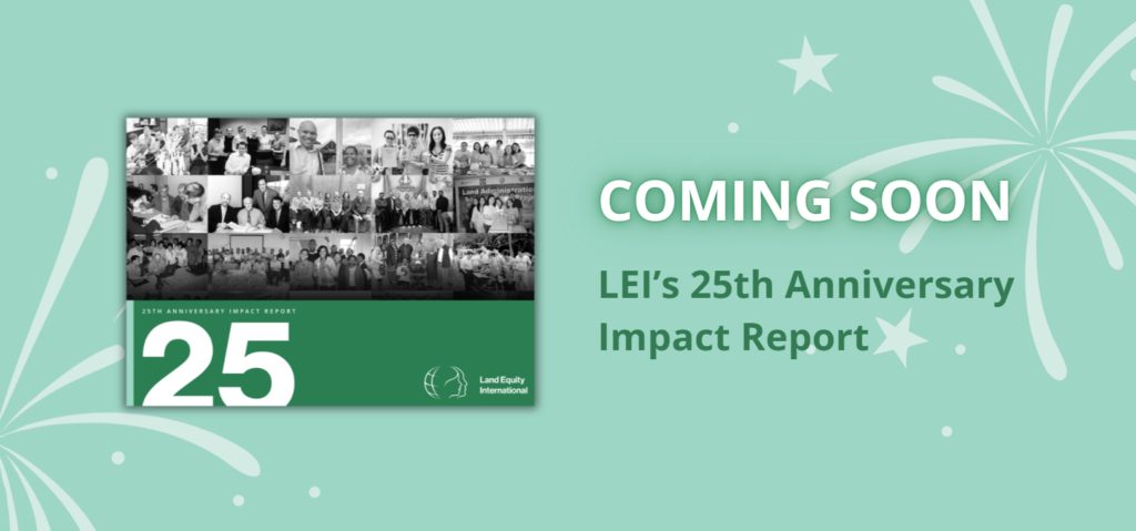 LEI 25th anniversary impact report coming soon